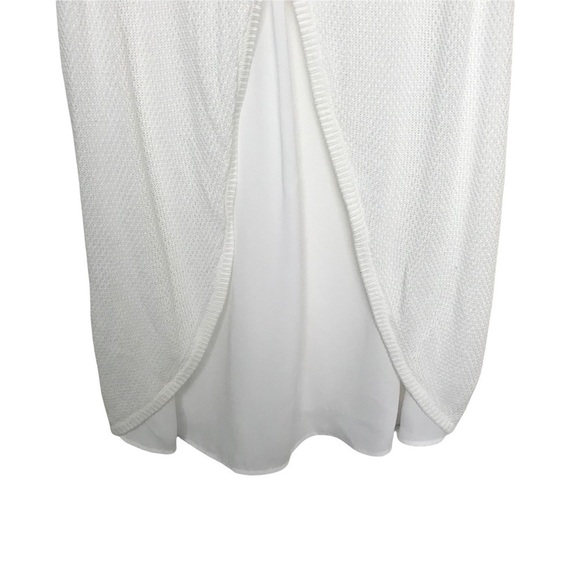 Apt 9 White Split Back Sleeveless Tank Top Blouse Medium - Picture 6 of 10